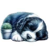 Close-up of relaxed paws, calm overnight routine at MutTrails